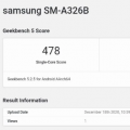 三星Galaxy A32 5G智能手机在Geekbench亮相