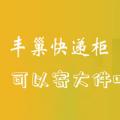 科技资讯:丰巢快递柜可以寄大件吗