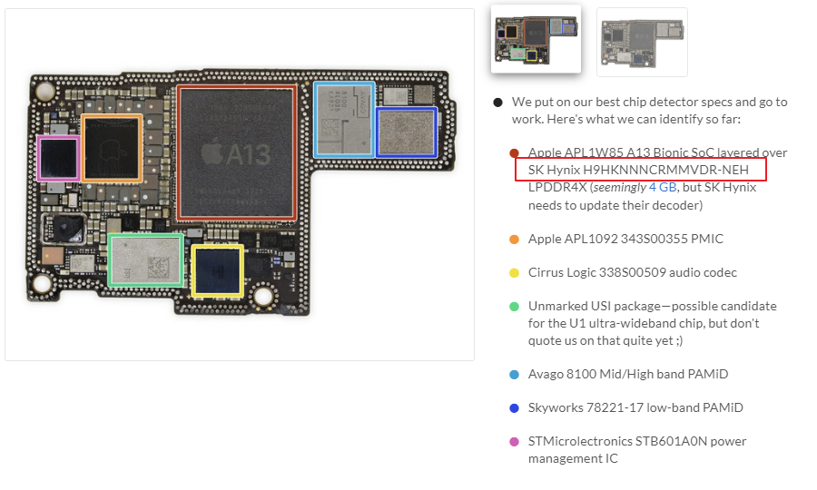 拆解确认iPhone  11 Pro  Max只有4GB内存颗粒的照片 - 3