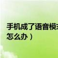 手机成了语音模式怎么调回来（5S手机被弄成全语音模式了怎么办）