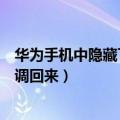 华为手机中隐藏了应用怎么移出来（华为手机隐藏应用怎么调回来）