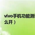 vivo手机功能测试模式怎么进（vivo手机的手动测试模式怎么开）
