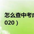 怎么查中考成绩2020广西（怎么查中考成绩2020）