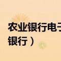 农业银行电子银行卡怎么办理（农业银行电子银行）