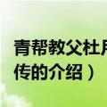 青帮教父杜月笙全传（关于青帮教父杜月笙全传的介绍）