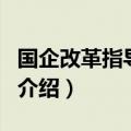 国企改革指导意见（关于国企改革指导意见的介绍）