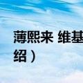 薄熙来 维基百科（关于薄熙来 维基百科的介绍）