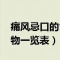 痛风忌口的食物一览表2021（痛风忌口的食物一览表）