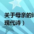 关于母亲的诗歌现代诗配图（关于母亲的诗歌现代诗）