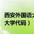 西安外国语大学代码及专业代码（西安外国语大学代码）
