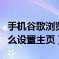 手机谷歌浏览器怎么设置主页（谷歌浏览器怎么设置主页）