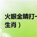 火眼金睛打一个生肖是什么（火眼金睛打一个生肖）