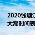 2020钱塘江大潮时间表11月（2020钱塘江大潮时间表）