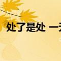 处了是处 一无是处（是不是处一试就清楚）