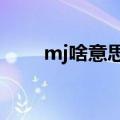 mj啥意思lj啥意思（mj lj什么意思）