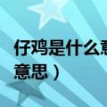 仔鸡是什么意思崽崽是什么意思（仔鸡是什么意思）