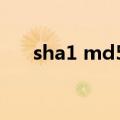 sha1 md5校验工具（sha1校验工具）