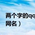 两个字的qq网名女生霸气高冷（两个字的qq网名）