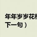年年岁岁花相似的前一句（年年岁岁花相似的下一句）