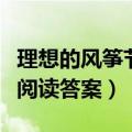 理想的风筝节选阅读答案六年级（理想的风筝阅读答案）
