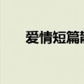爱情短篇散文300字（爱情短篇散文）