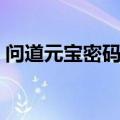 问道元宝密码怎么修改（问道元宝怎么加锁）