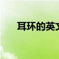 耳环的英文单词怎么说（耳环的英文）