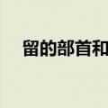 留的部首和结构是什么意思（留的部首）