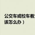 公交车或校车着火后应该怎么办办（公交车或校车着火后应该怎么办）