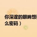 你深邃的眼眸想要透漏什么迷茫（你深邃的眼眸想要透漏什么密码）
