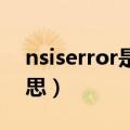 nsiserror是什么意思（nsis error是什么意思）