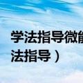 学法指导微能力点的考核解读与案例分享（学法指导）