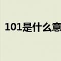 101是什么意思网络语言（101是什么意思）