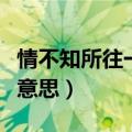 情不知所往一如既往什么意思（一如既往什么意思）
