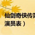 仙剑奇侠传第五部演员表（仙剑奇侠传第一部演员表）