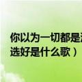 你以为一切都是没选好是什么歌的歌词（你以为一切都是没选好是什么歌）