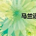 马兰谣伴奏谱（马兰谣 伴奏）