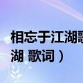 相忘于江湖歌词是什么意思杨昊坤（相忘于江湖 歌词）