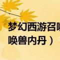 梦幻西游召唤兽内丹怎么打上去（梦幻西游召唤兽内丹）