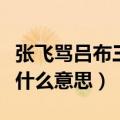 张飞骂吕布三姓家奴是什么意思（三姓家奴是什么意思）
