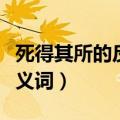 死得其所的反义词是什么意思（死得其所的反义词）