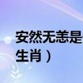 安然无恙是什么生肖 求解（安然无恙是什么生肖）
