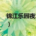 锦江乐园夜场开放时间2022（锦江乐园夜场）