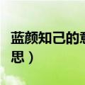 蓝颜知己的意思是什么意思啊（蓝颜知己的意思）