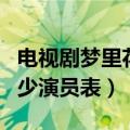 电视剧梦里花落知多少演员表（梦里花落知多少演员表）