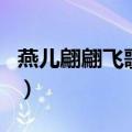 燕儿翩翩飞歌词是什么意思（燕儿翩翩飞歌曲）