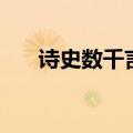 诗史数千言赞颂的是谁（诗史数千言）