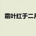 霜叶红于二月花下一句（桑叶红于二月花）