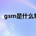 gsm是什么意思啊网络（gsm是什么意思）
