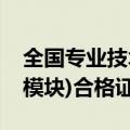 全国专业技术人员计算机应用能力考试科目(模块)合格证